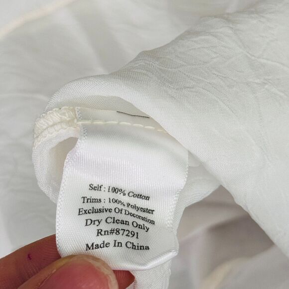 Johnny Was 4 Love and Liberty Top Women Medium Floral Embroidery Hi Lo Lagenlook - Picture 8 of 10